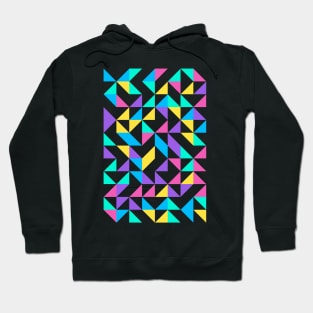 Trendy Geometric Colourful Triangle Pattern Hoodie